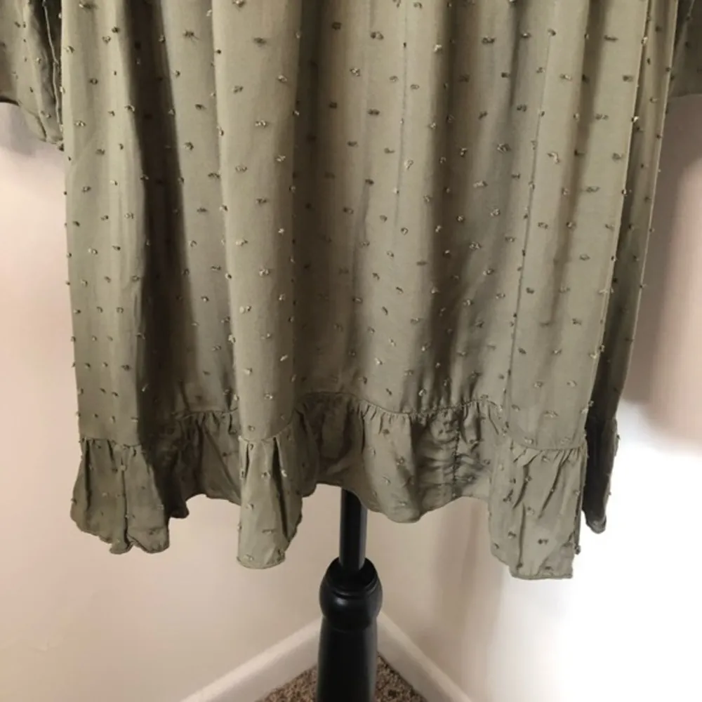 Tantrums Embroidered Eyelet Bell Sleeve Mini Dress Size M - Image 11