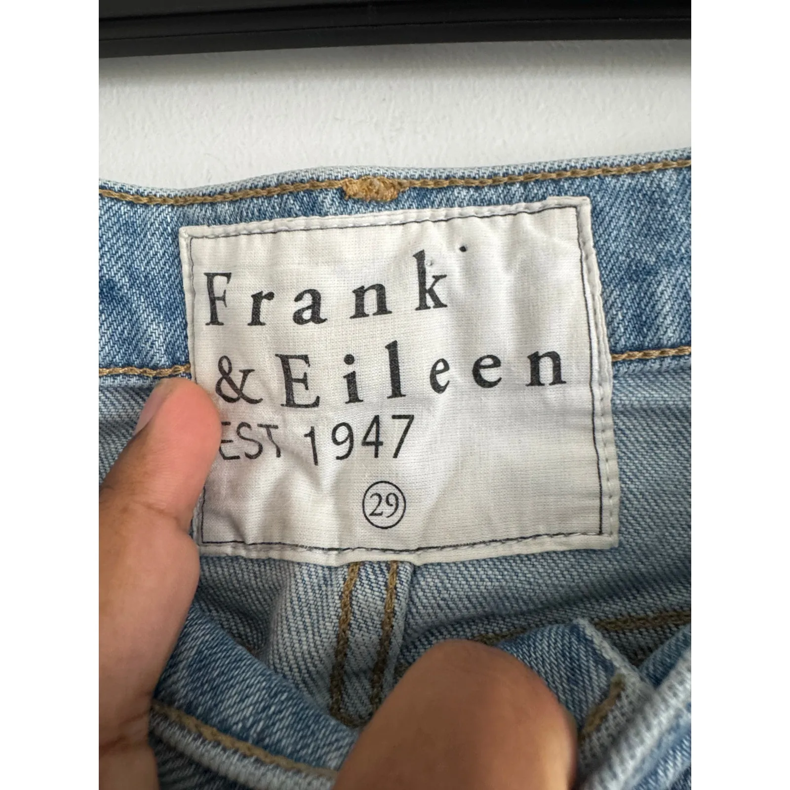 Frank & Eileen Monaghan Jeans Women’s Size 29 Distressed Straight Leg Raw Hem - Image 3