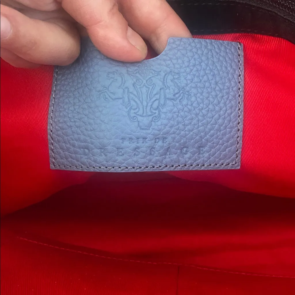 Rare Vintage Prix de Dressage Blue Handbag AAA condition - Image 8