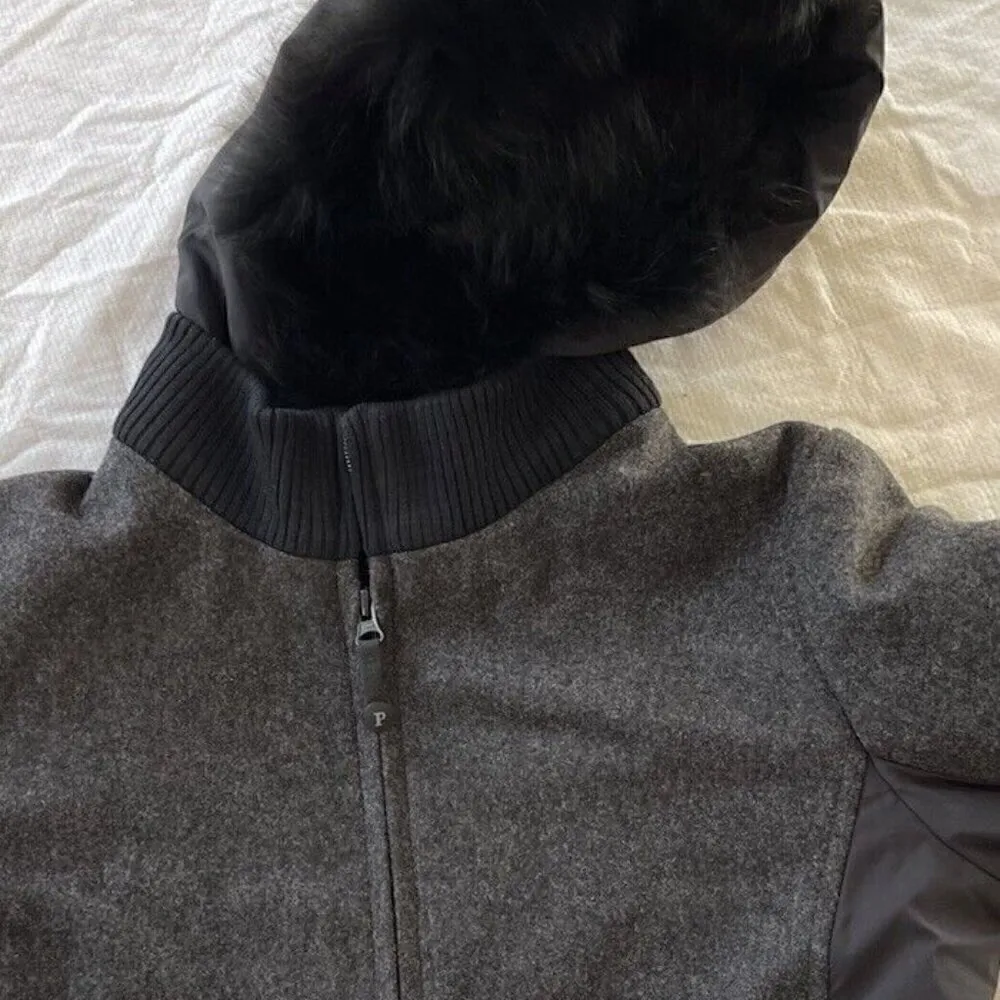 Pendleton Womens Insulated Urban Wear Jacket Sz S Faux Fur Hooded Wool - Image 6