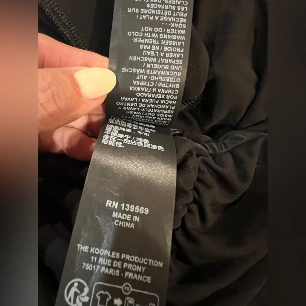 THE KOOPLES Ruched Mesh-Long Sleeve Top Size FR 2/ Medium US off the shoulder - Image 10