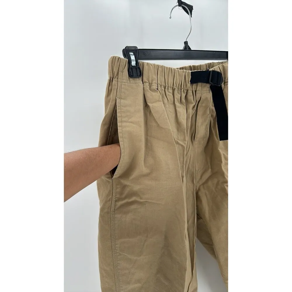 Vintage Gitano cotton belted khaki pants 80s minimalist lagenlook bohemian Tan Size L - Image 4