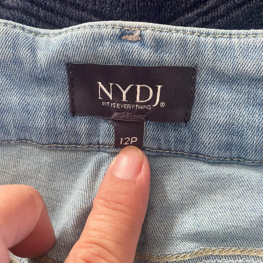 NYDJ Wide Leg Women's Jeans Lift Tuck Technology Crop High Rise Size 12P - Image 8