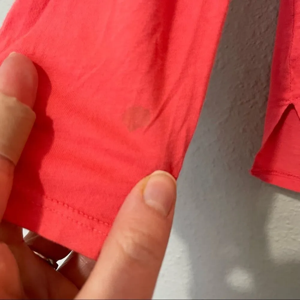 Michael Stars Coral Orange Boho V Neck Blouse Long Sleeve Womens Os Beachy - Image 5