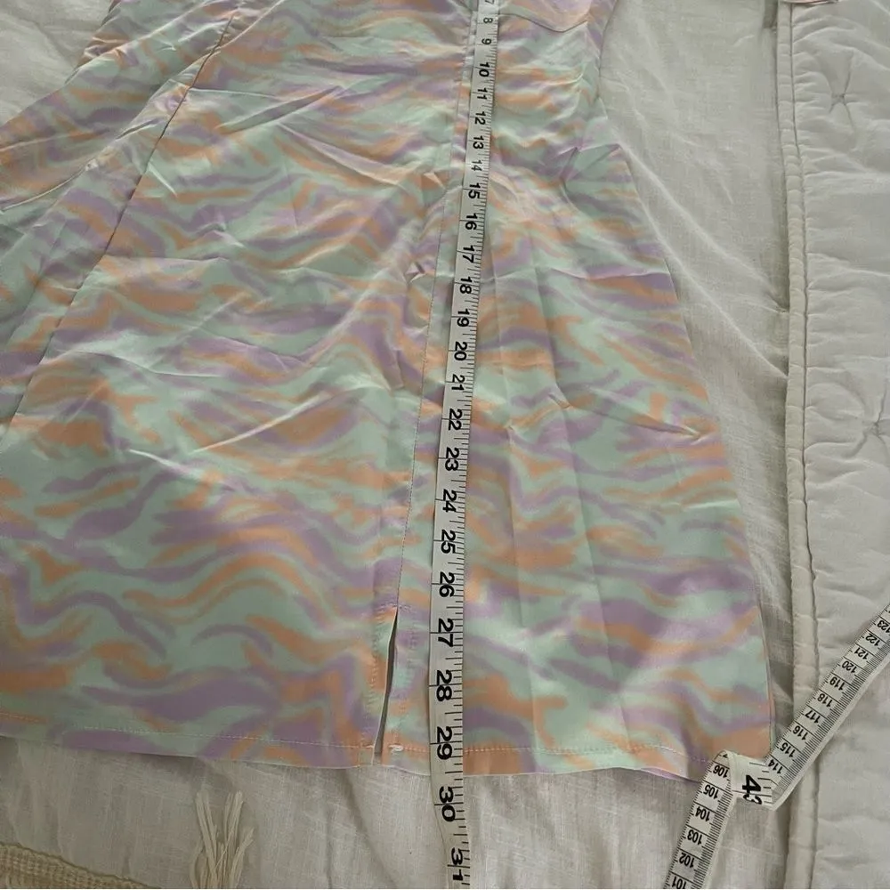 Romwe Tie Dye Patterned Halter Dress - Image 6
