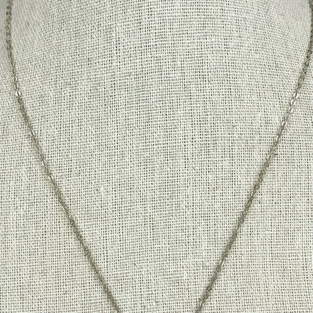 Claire’s Rhinestone Cat Kitten Pendant Charm Silver Tone Chain Link Necklace - Image 6