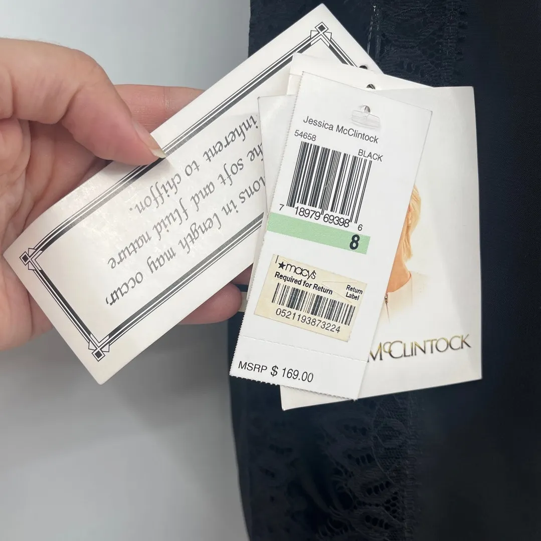 Y2K Jessica McClintock Lace Overlay Dress Sz 8 Gothic Coquette Whimsigoth Hoco - Image 10