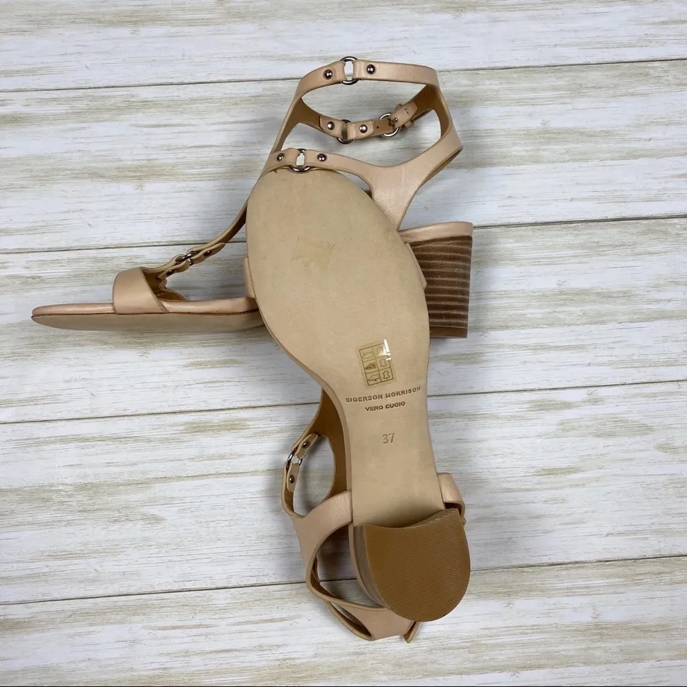 Sigerson Morrison cream Haven leather sandal Size 7 - Image 9