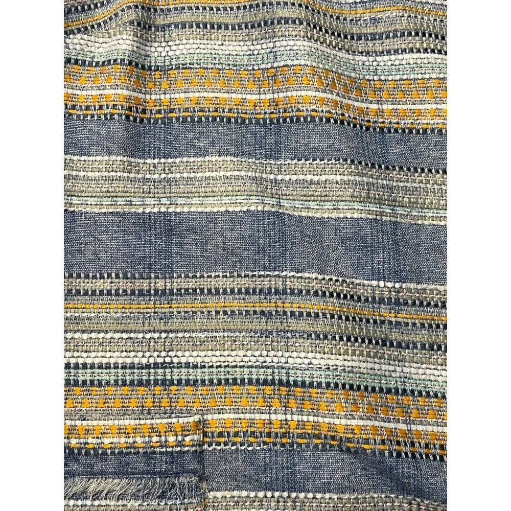 Anthropologie Akemi + Kin Tweed Shift Dress Sleeveless Blue Striped Sz 4 - Image 5