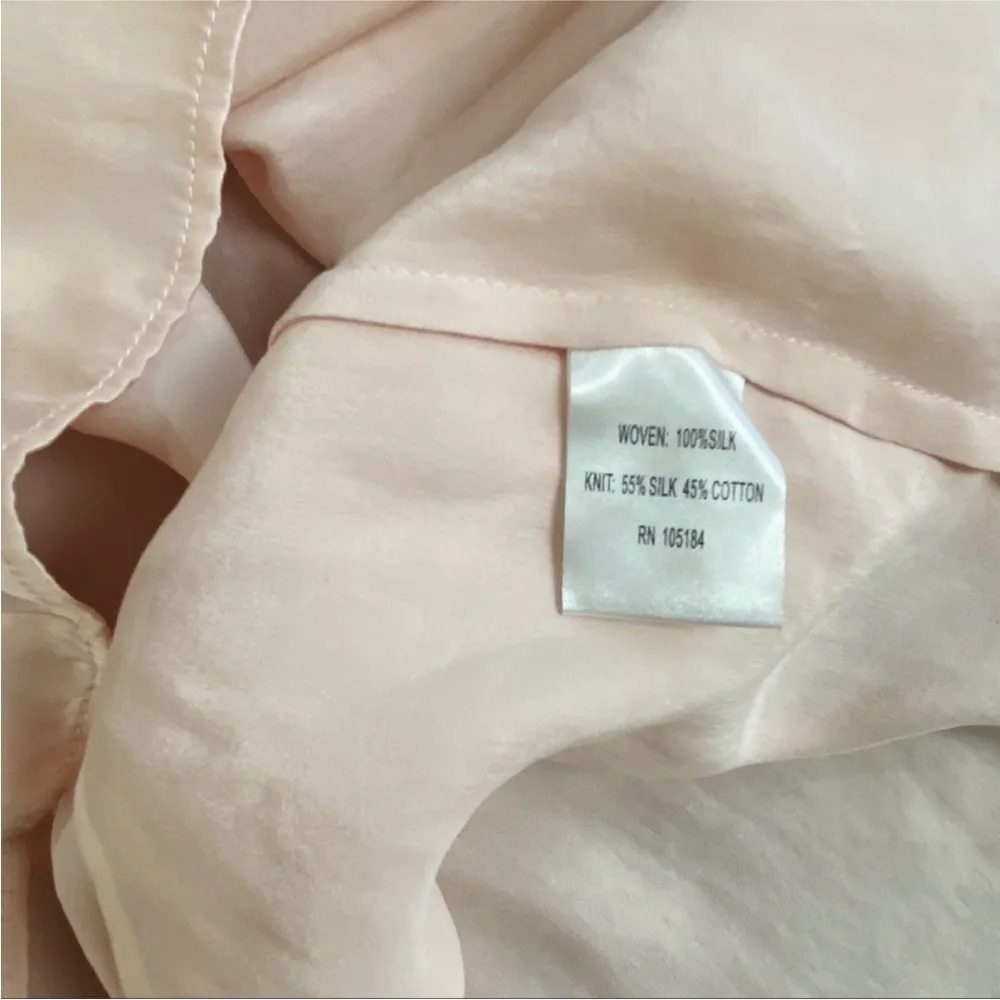 Go by Go Silk light pink blouse NEW Size XS - Image 8
