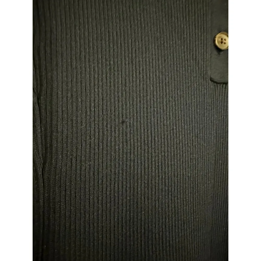 $148 New Madewell Ribbed Long Sleeve Midi Dress - Navy XS - Image 11