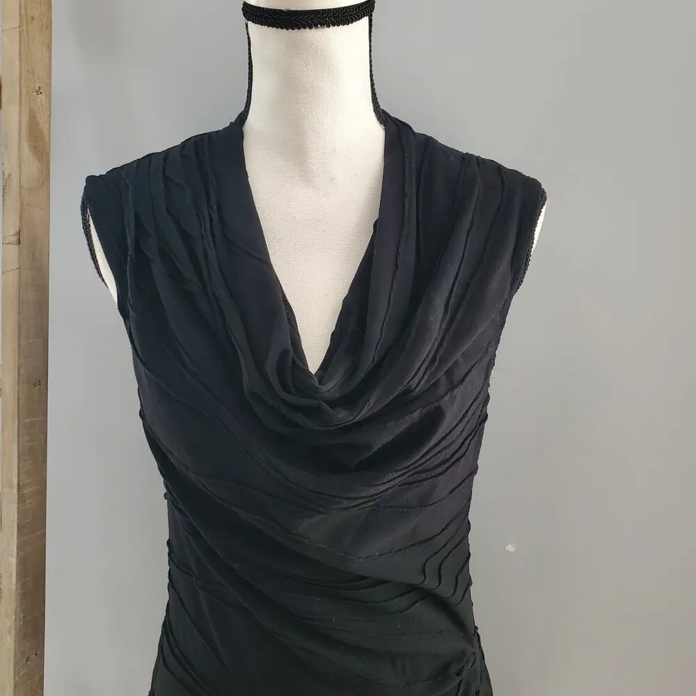 Studio M Black Sleeveless Lightweight Lined Bodycon Dress Size M Size M - Image 3