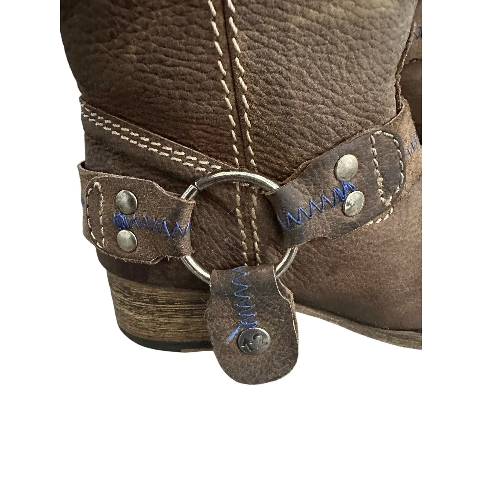 Bed Stu Womens Roma Harness Biker Moto Motorcycle Boots Size 8 Brown - Image 6