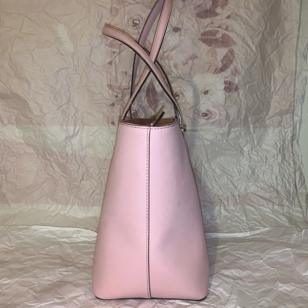 Kate Spade 🌸 Large Pink Saffianio Leather Tote EUC - Image 13