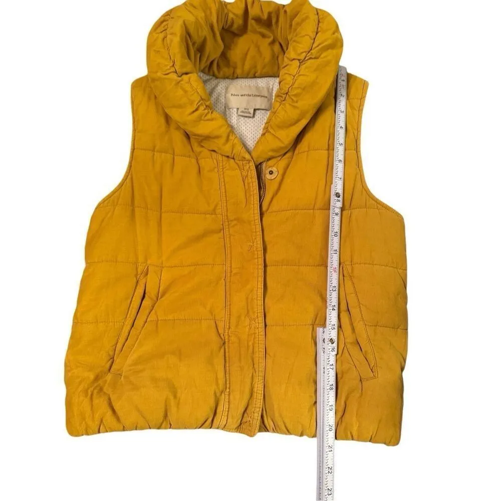 Anthropologie Pilcro and the Letterpress Puffy Quilted Mustard Yellow Vest Zip-u - Image 8
