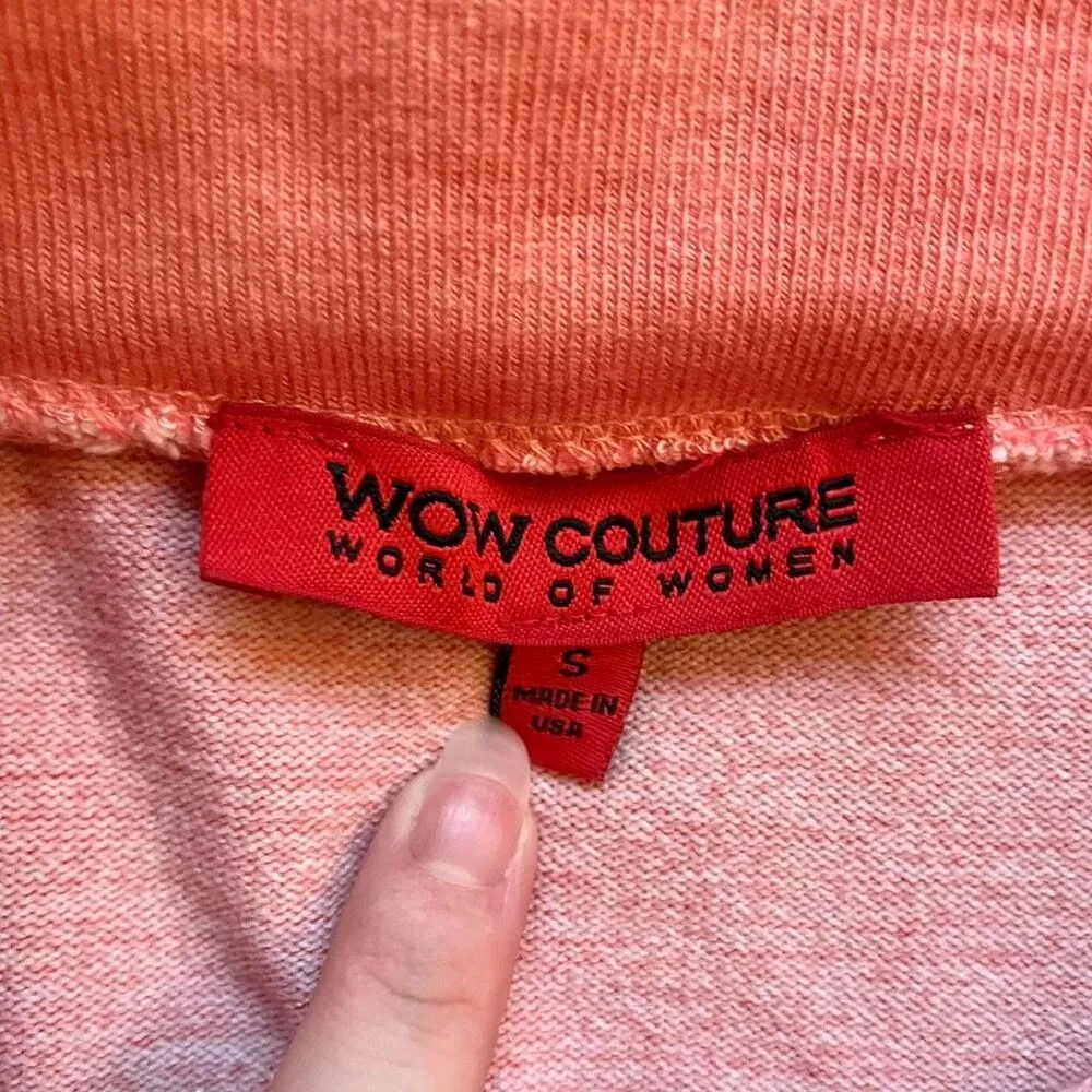 Ombre Watermelon Pink and Yellow Pencil Skirt XS - Image 3