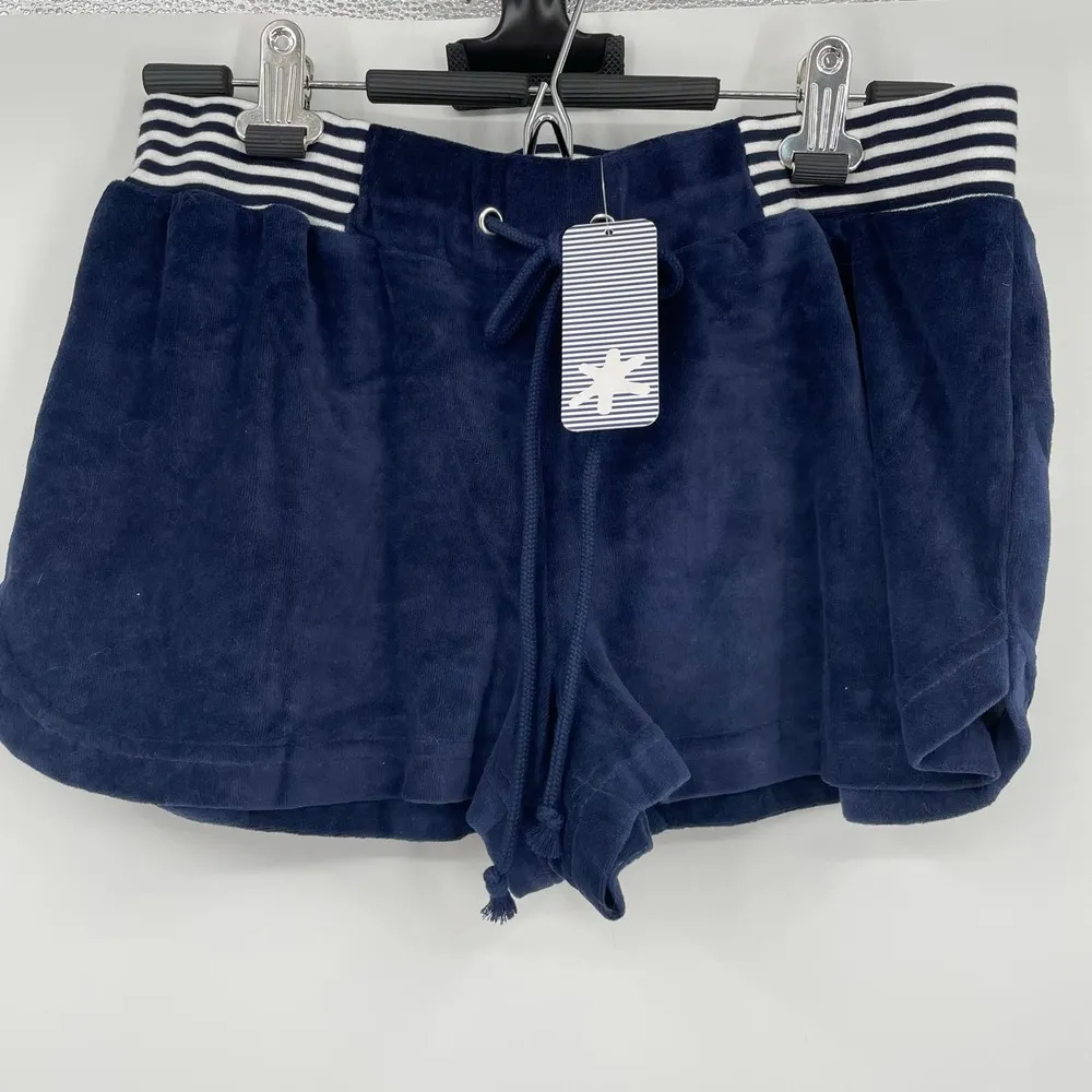 Splendid Velour Navy Blue Stripe Shorts Size Small NWT - Image 2
