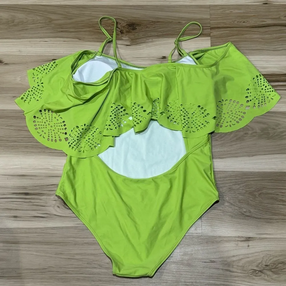 Chic Soul Sunrise And Shine Swimsuit Green One Piece Women’s 1XL XL - Image 5