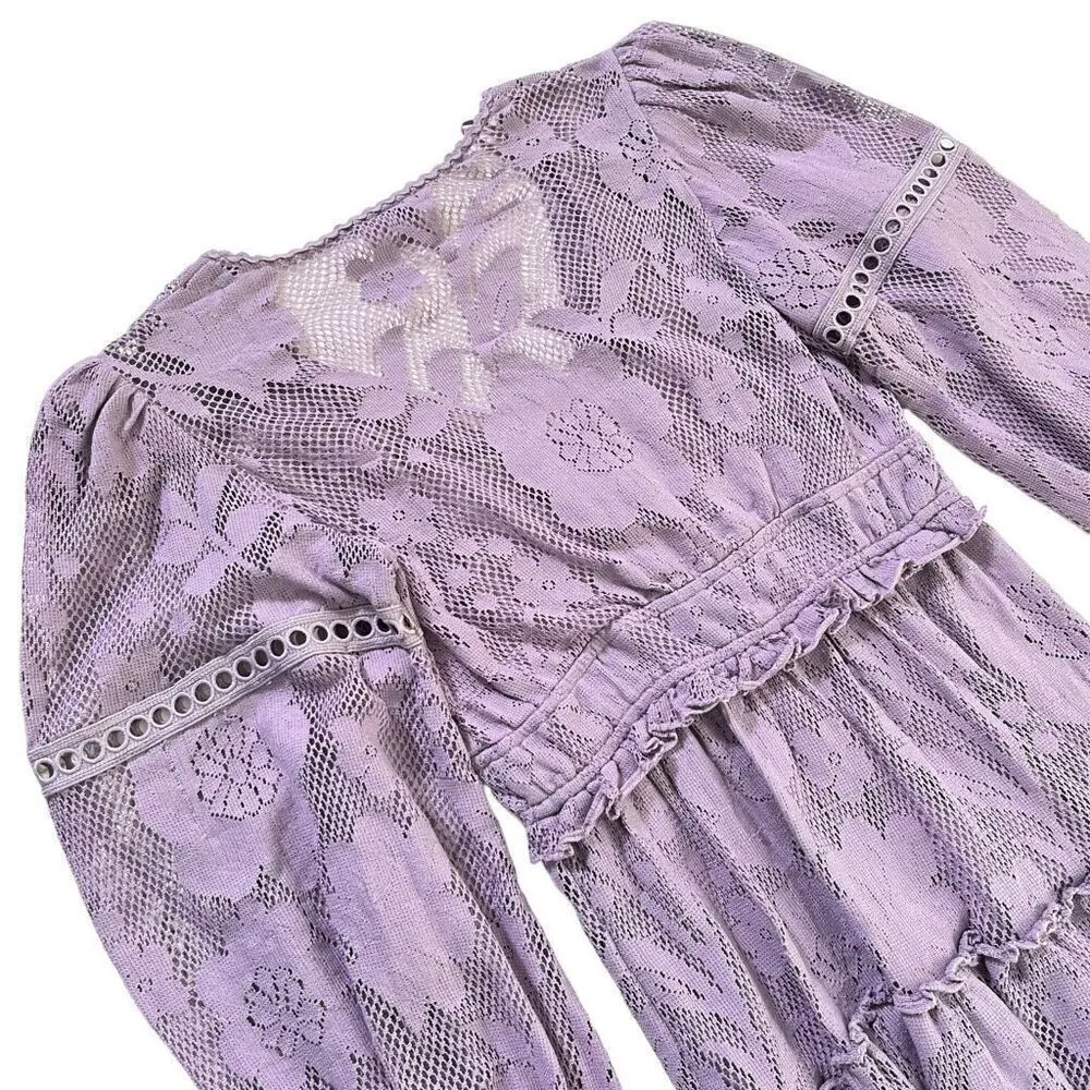 HEMANT AND NANDITA Nysa Short Dress‎ in Lavender Purple - Image 8