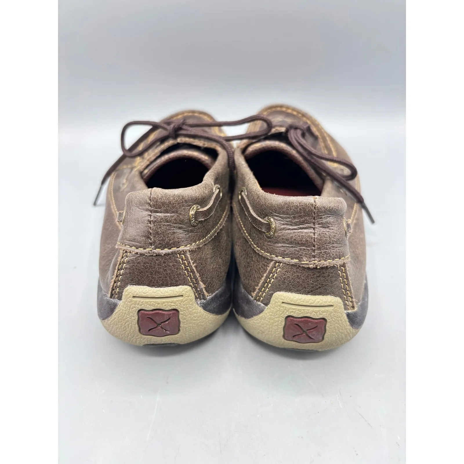 Twisted X Womens Shoes 7.5 WDM0070 Brown Embossed‎ Leather Moc Toe  Moccasins - Image 3