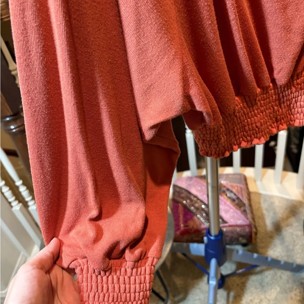 Free People Rust Orange Blouse - Image 3