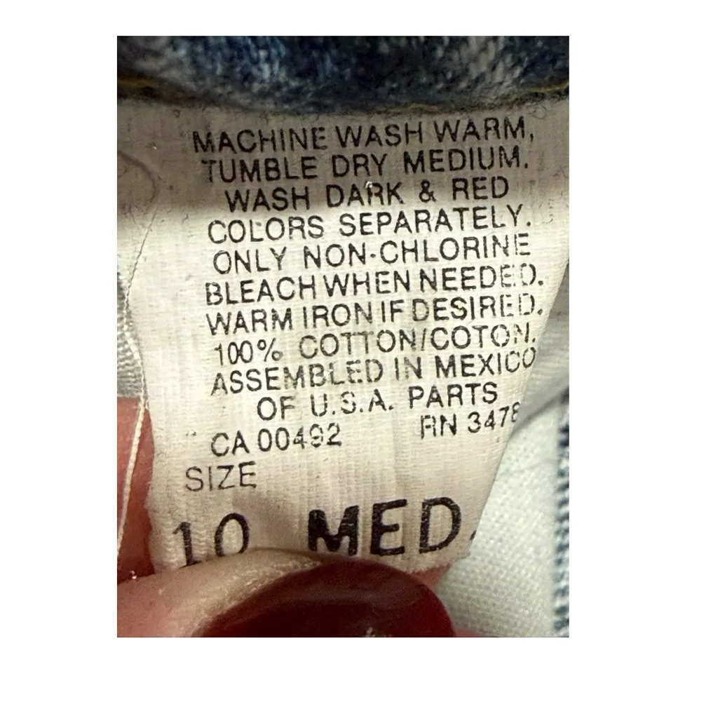 Vintage Lee High Waisted Acid Wash Mom Jeans Size 10 Medium USA Denim - Image 7