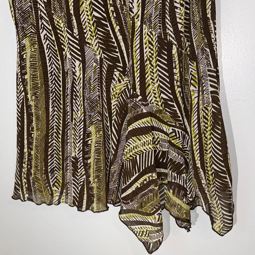 Cato Multicolor Asymmetrical‎ Sleeveless Ruffle Blouse Plus size 14-16 - Image 2