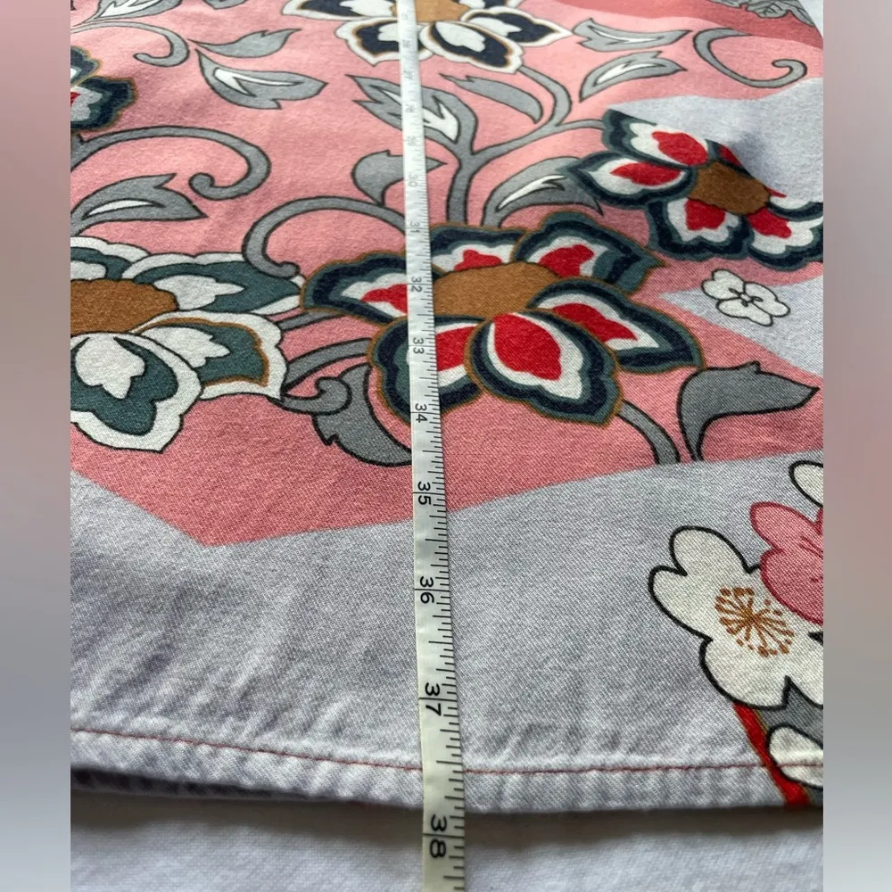 Natori Floral Patterned Beachy Coastal Thin Kaftan Tunic Coverup with Pockets - Image 10