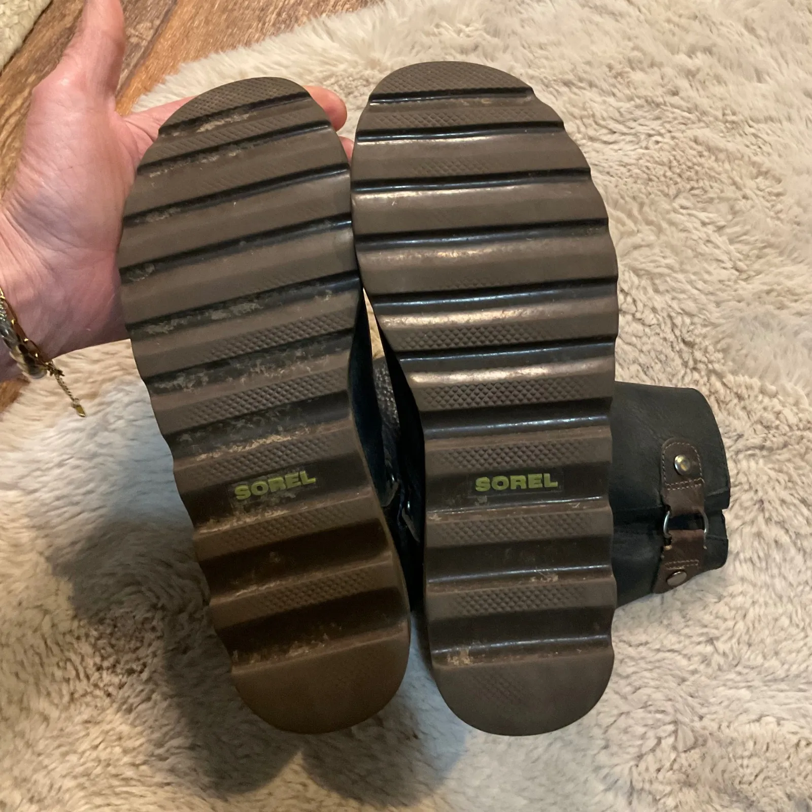 Sorel Boots Size 7 Scotia Comfort Waterproof Short Leather Moto Biker‎ Brown - Image 6