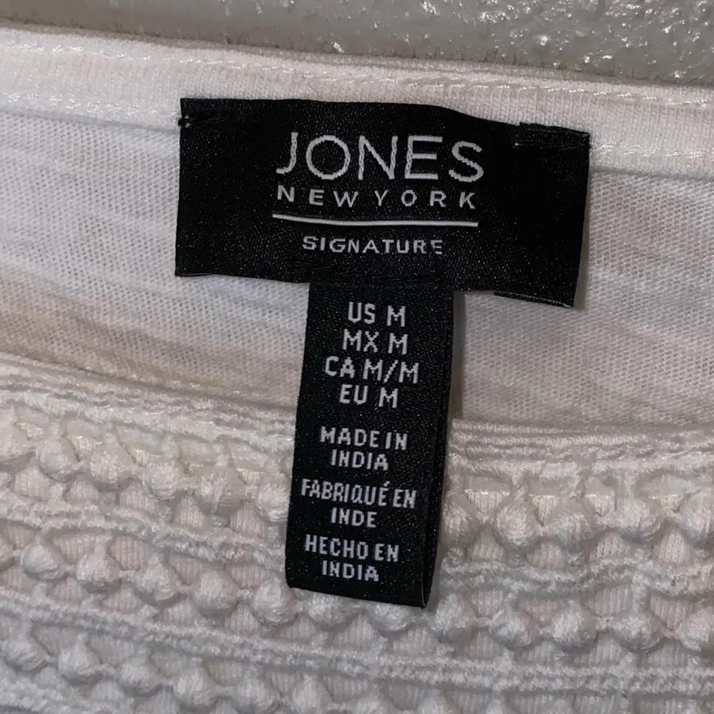 Jones NY White Crewneck Blouse - Image 3