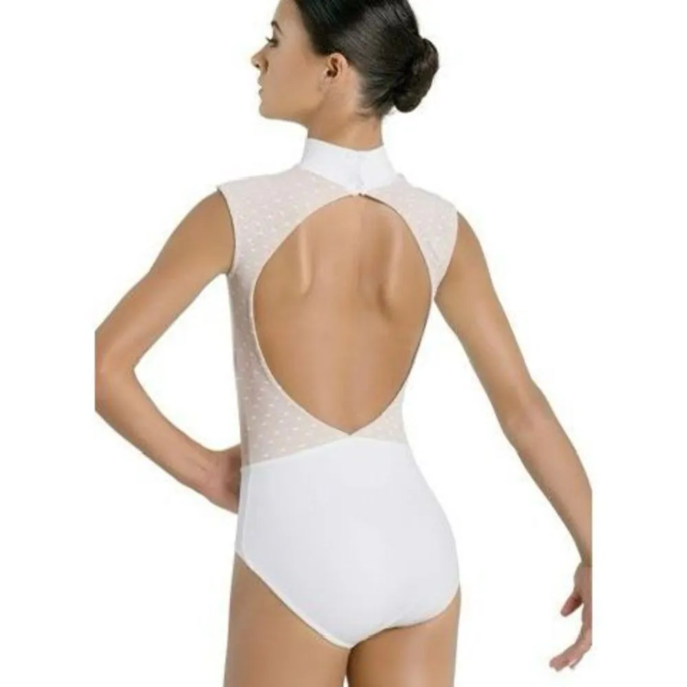 Balera Dance Performance White Point D'Esprit Bodice Leotard MT10549 Adult Mediu Size M - Image 3