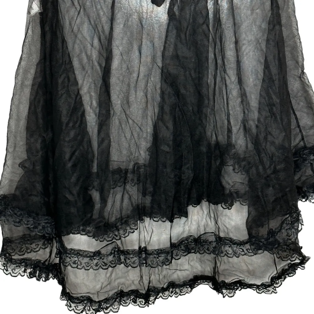 Vintage Nylon Sheer‎ Black Negligee Size M - Image 3