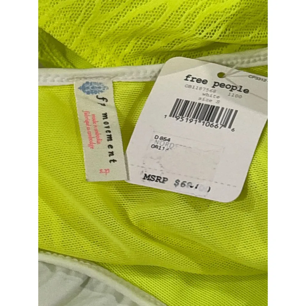 Free People Movement Rise to Run Cami in White Small New Womens Spandex Top - Image 8