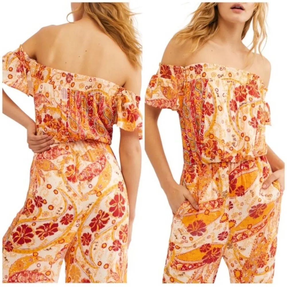 NWT Free People Carmen Off-the-Shoulder Jumpsuit - Image 7