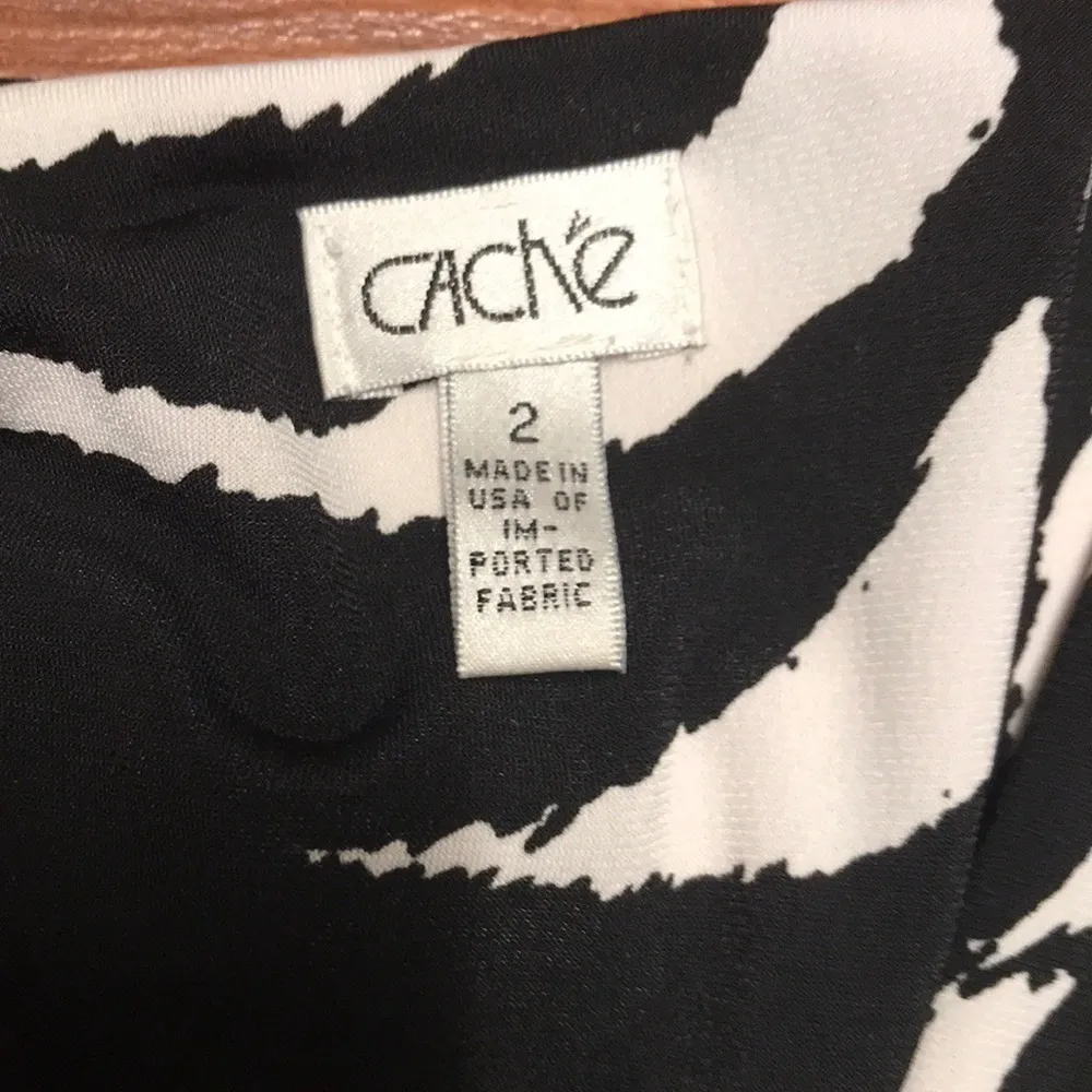 COPY - Cache Black and White Dress, size 2 - Image 2