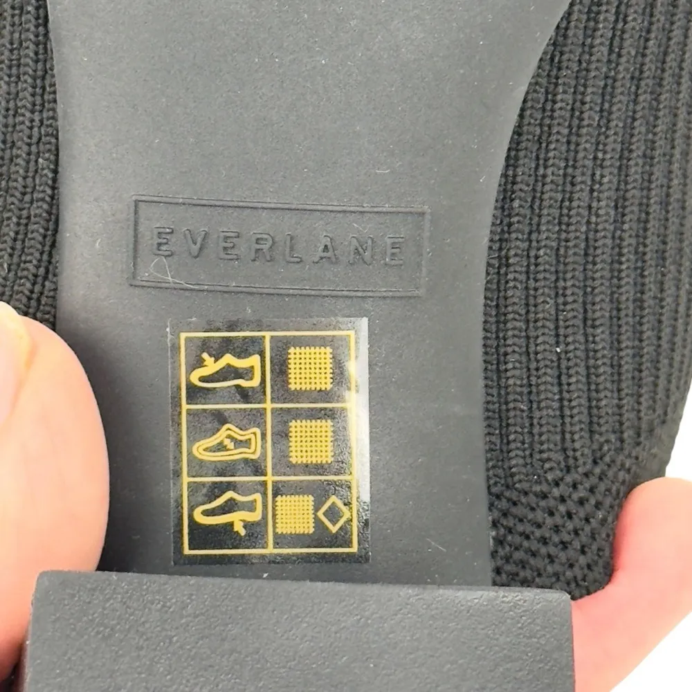 Everlane The Glove Mule in ReKnit Womens Size 7 Knit Fabric Black Block Heel - Image 14