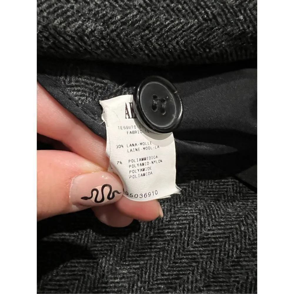 Narciso Rodriguez Italy Black/Grey Wool blend Blazer Jacket size 8 Black - Image 11