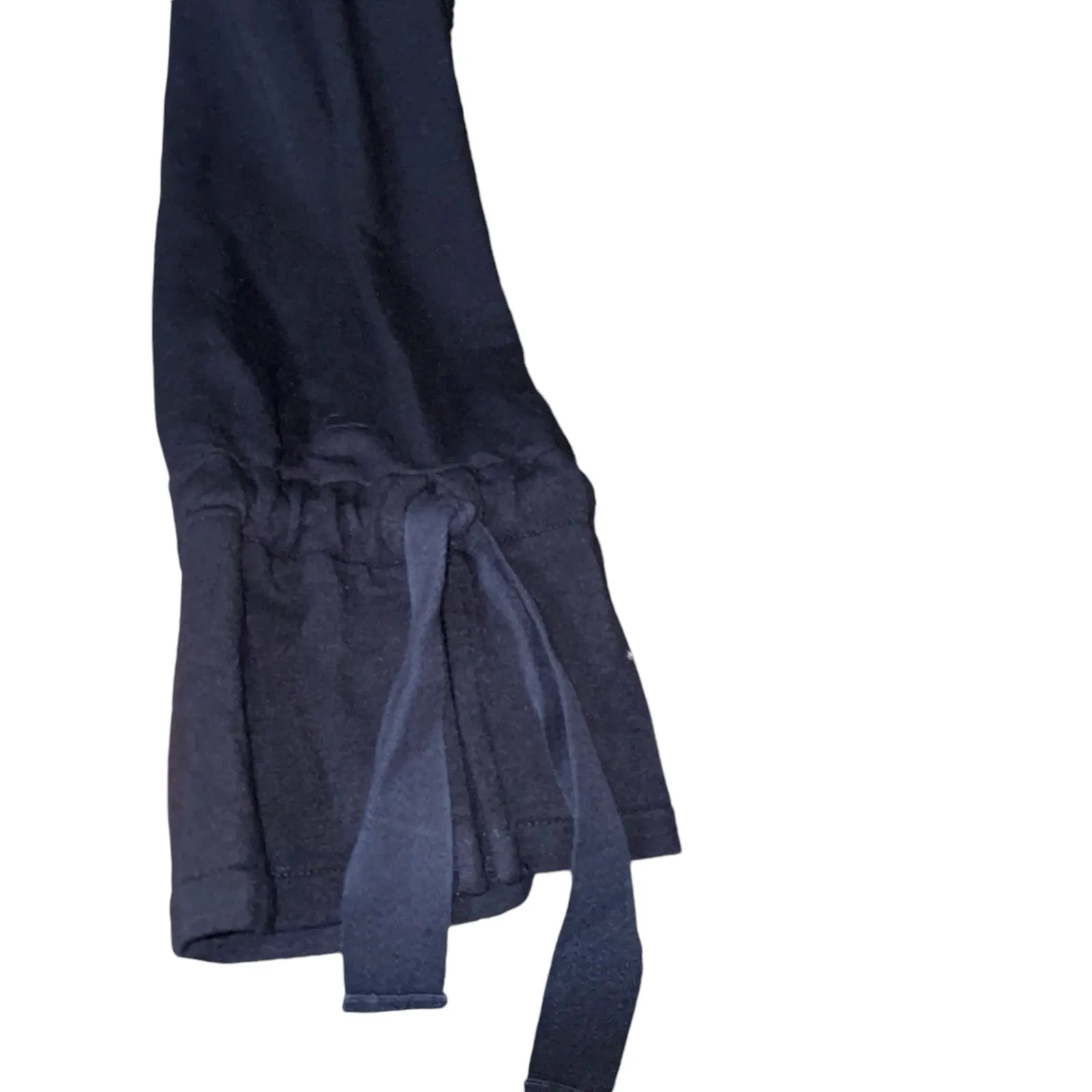 Ann Taylor Factory Black Funnel Mock Neck Tie Sleeve Pullover Sweater Size XS - Image 4