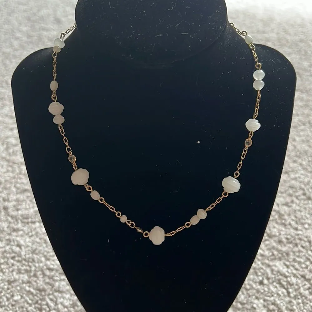 Gold and white Lauren Conrad Statement necklace - Image 2