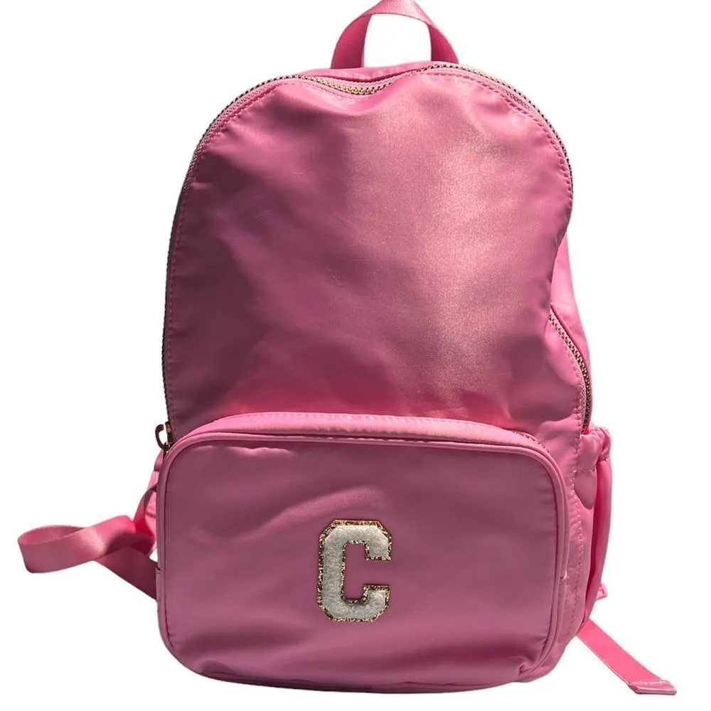 Stoney Clover Lane x Target Pink Backpack w/ a Varsity C Patch - Image 1
