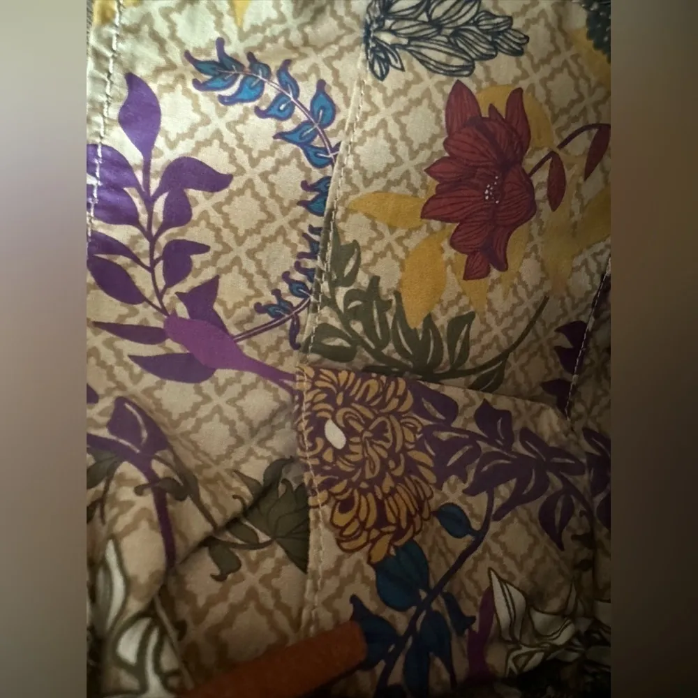 Vintage Fossil Key Per Canvas‎ Crossbody Purse Tan Corduroy Y2K 2000's - Image 6