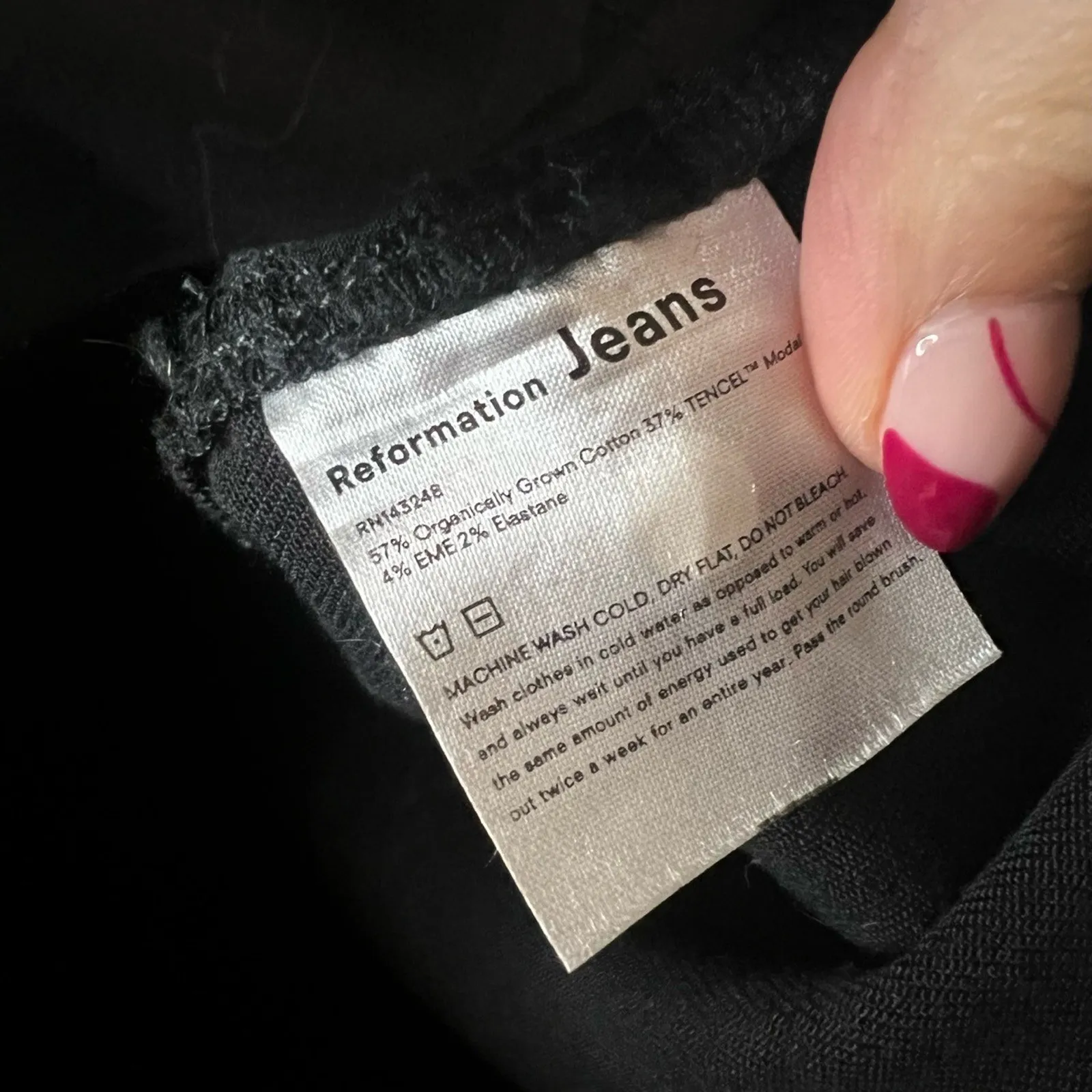 Reformation Jeans Womens Size 26 Black High Rise Skinny Five Pocket Sustainable - Image 6