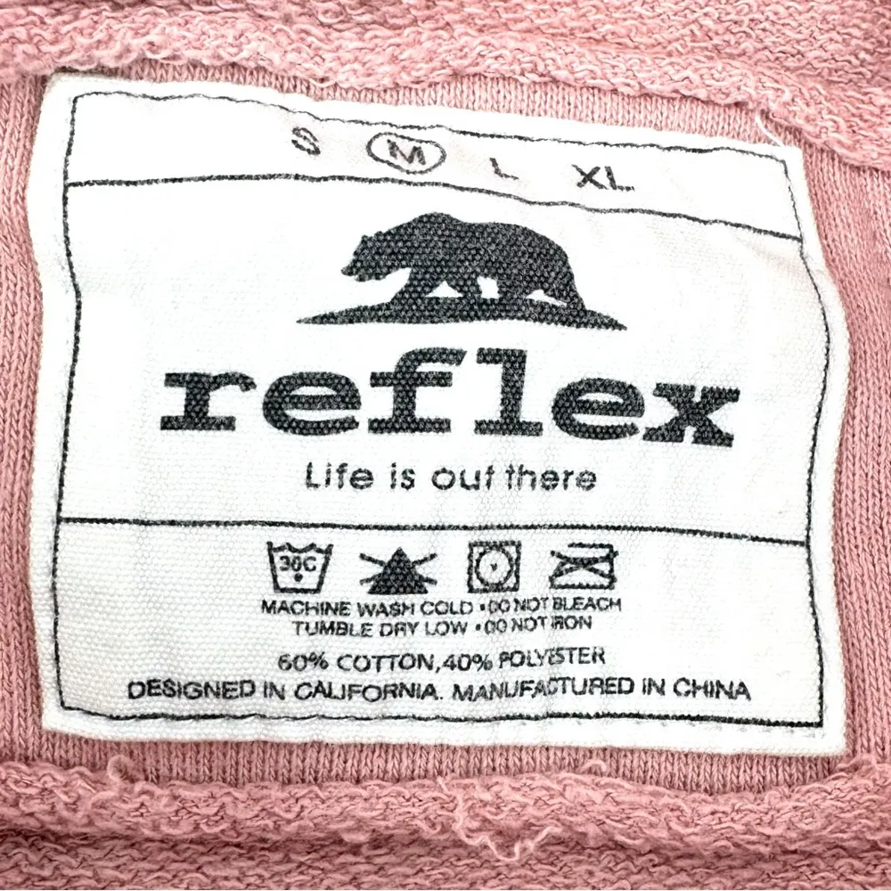 Reflex Star Patterned Hoodie Blush Pink Size Medium - Image 6