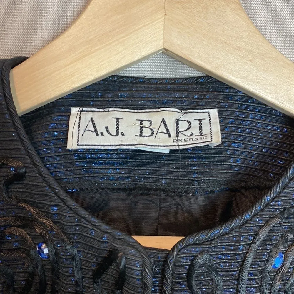 AJ Bari embellished vintage blazer Blue Size 6 - Image 4