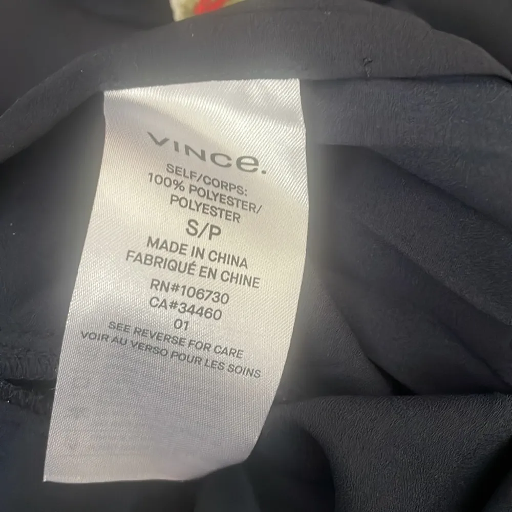 Vince Gardenia Floral-print pleated seamed midi skirt elastic waist pockets Sz S - Image 3