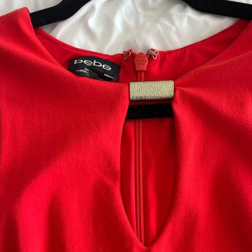 bebe Vibrant Red Mini Dress - Image 2