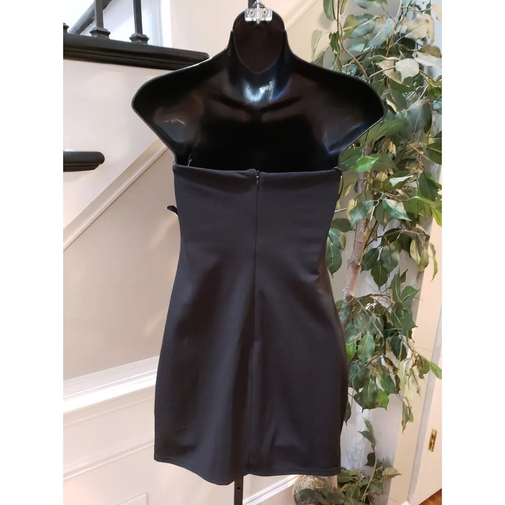 American Threads Dress Women Medium Black Strapless Mini Bow Party Cocktail - Image 7
