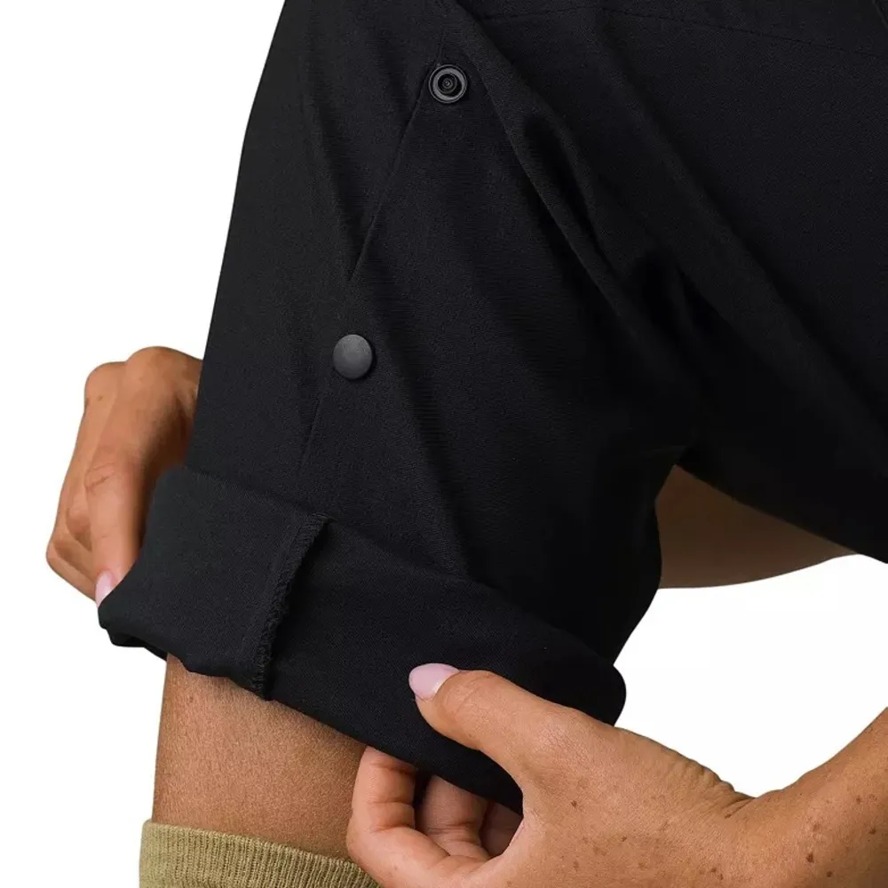 Prana Halle II Pants Mid Rise Hem Roll Up UPF 50+ Outdoor Hiking in Black 4 Tall - Image 3