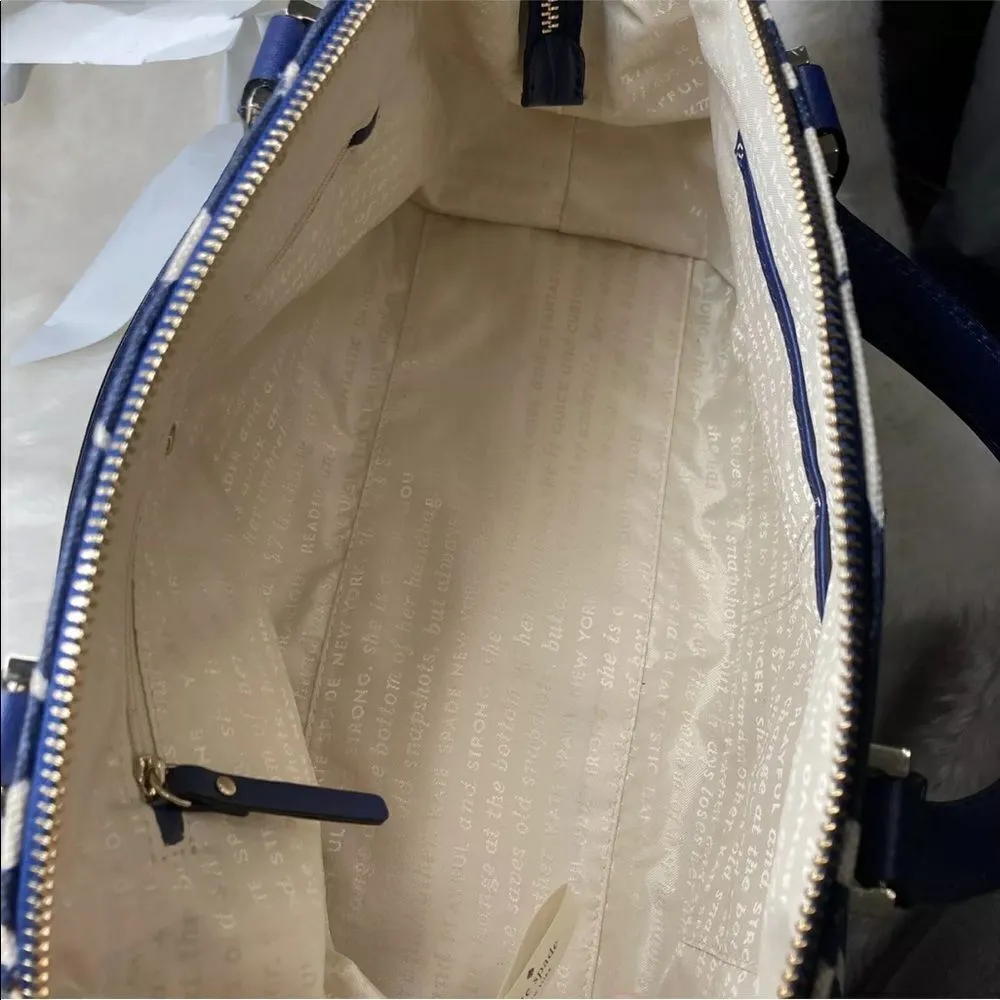 Kate Spade Charlotte Street Fabric Sloan Floral French Navy Shoulder Bag‎ - Image 9