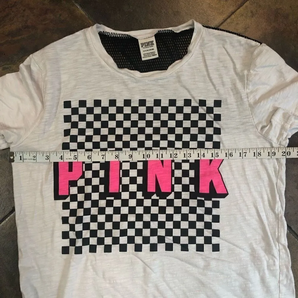 PINK Victoria Secrete Totally 80s Retro Tee Shirt Size Small - Image 7